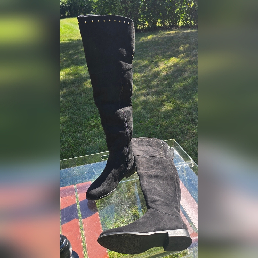 XOXO Travis Black Over The Knee Boots Women’s US 8.5 - Picture 3 of 7